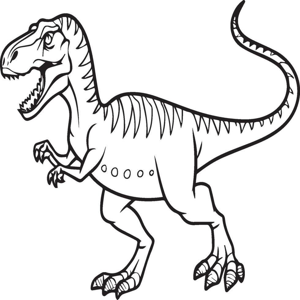 dinosaurus kleur Pagina's. dinosaurus schets vector