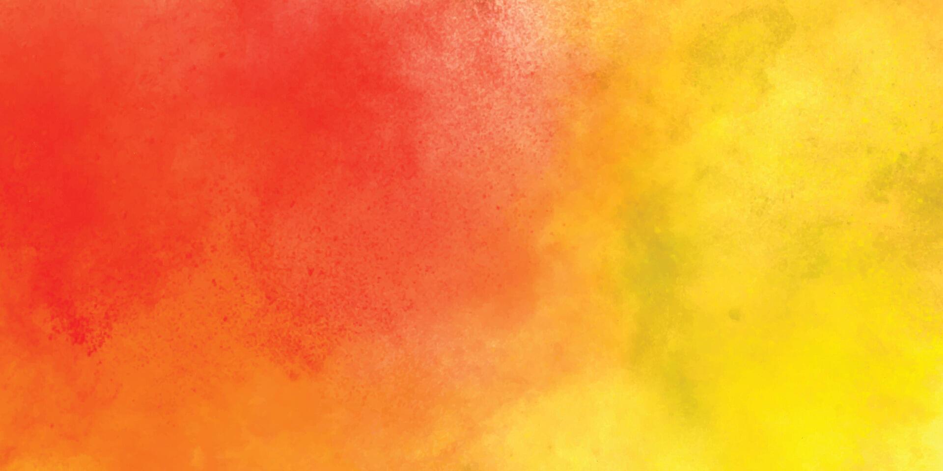 rood oranje en geel waterverf achtergrond geschilderd textuur. grunge abstract heet zonsopkomst of brandend brand textuur. abstract heet zonsopkomst of brandend brand kleuren illustratie. vector