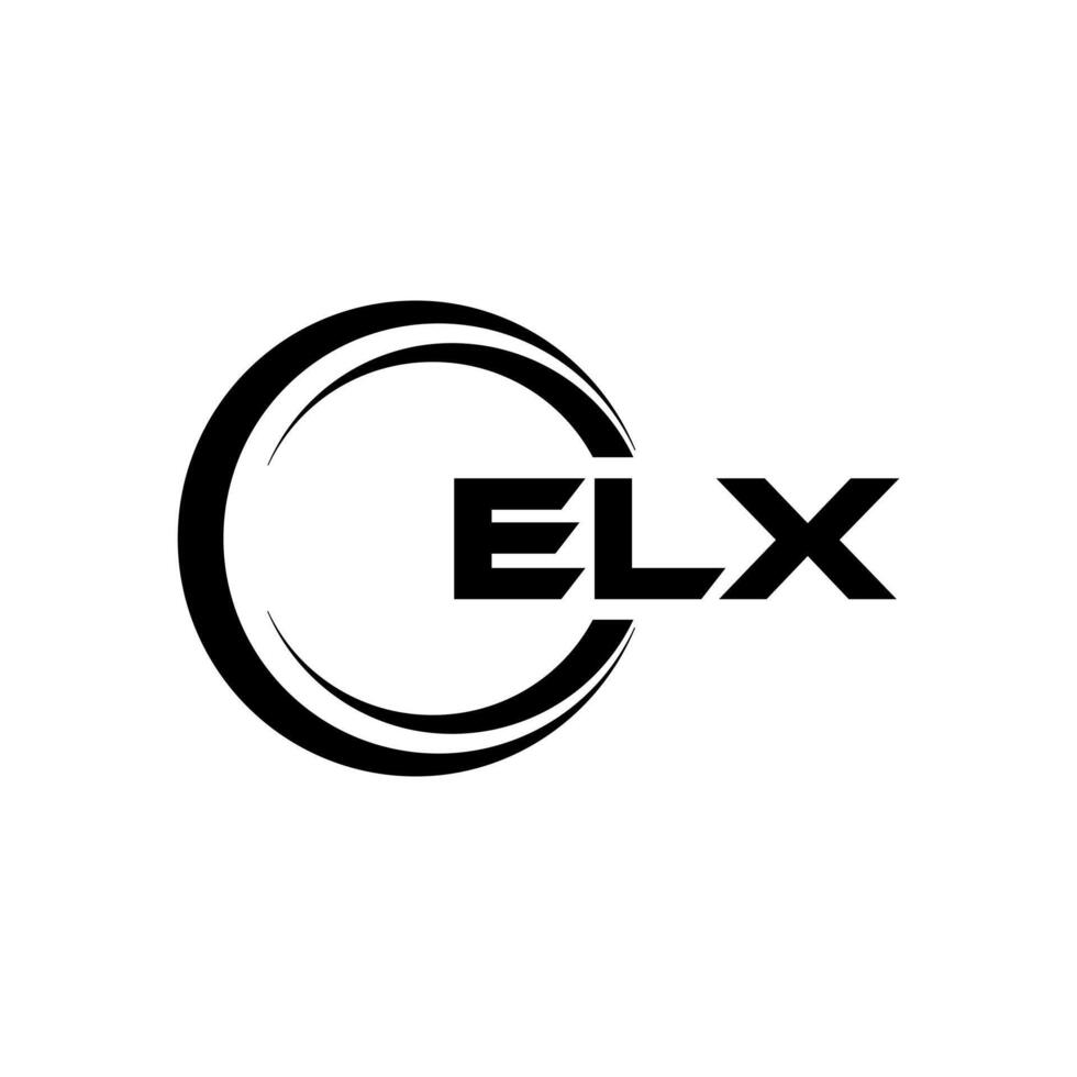 elx brief logo ontwerp, inspiratie voor een uniek identiteit. modern elegantie en creatief ontwerp. watermerk uw succes met de opvallend deze logo. vector