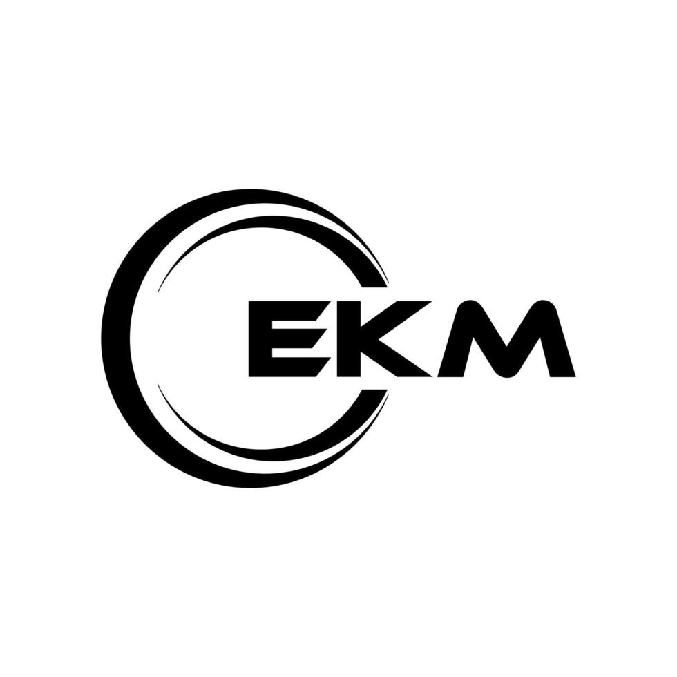 ekm brief logo ontwerp, inspiratie voor een uniek identiteit. modern elegantie en creatief ontwerp. watermerk uw succes met de opvallend deze logo. vector