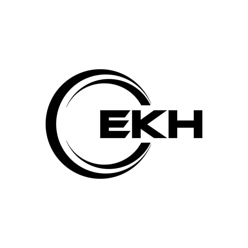 ekh brief logo ontwerp, inspiratie voor een uniek identiteit. modern elegantie en creatief ontwerp. watermerk uw succes met de opvallend deze logo. vector