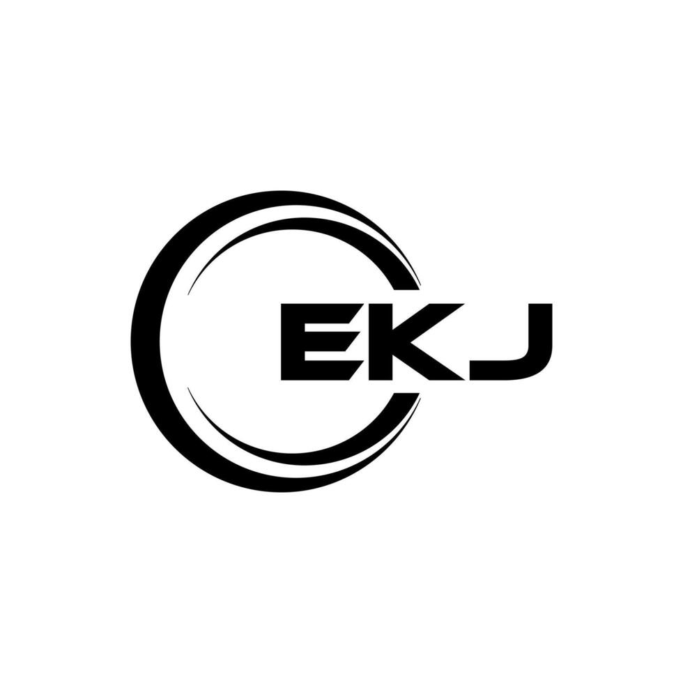 ekj brief logo ontwerp, inspiratie voor een uniek identiteit. modern elegantie en creatief ontwerp. watermerk uw succes met de opvallend deze logo. vector