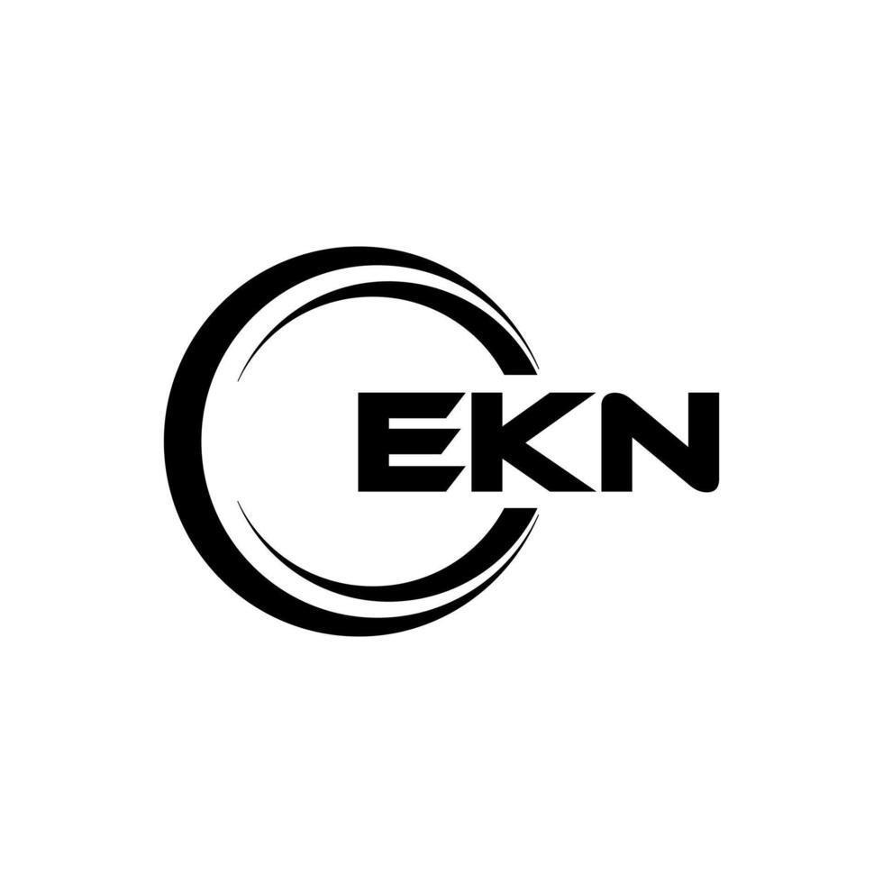 ekn brief logo ontwerp, inspiratie voor een uniek identiteit. modern elegantie en creatief ontwerp. watermerk uw succes met de opvallend deze logo. vector