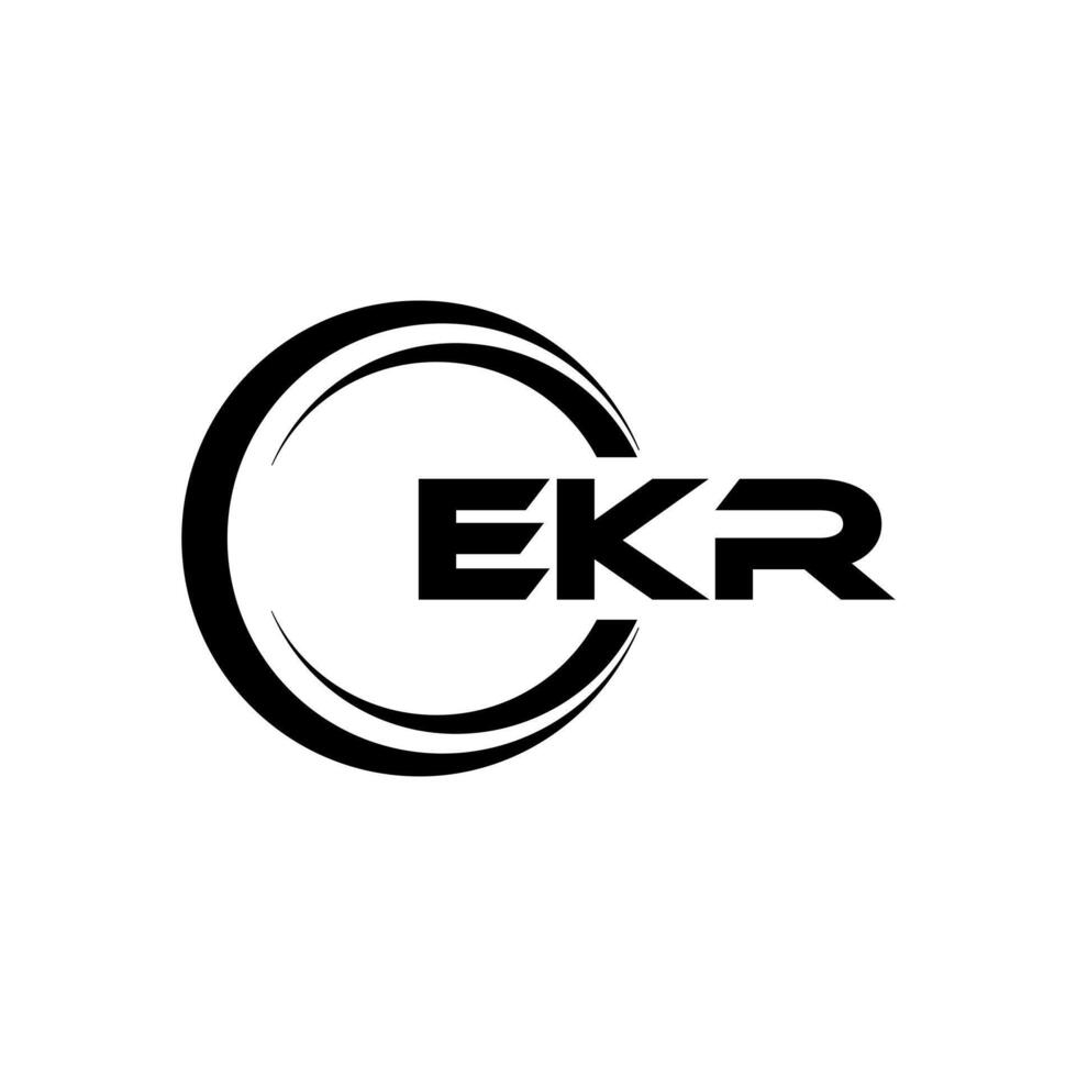 ekr brief logo ontwerp, inspiratie voor een uniek identiteit. modern elegantie en creatief ontwerp. watermerk uw succes met de opvallend deze logo. vector