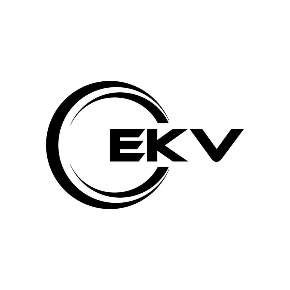 ekv brief logo ontwerp, inspiratie voor een uniek identiteit. modern elegantie en creatief ontwerp. watermerk uw succes met de opvallend deze logo. vector