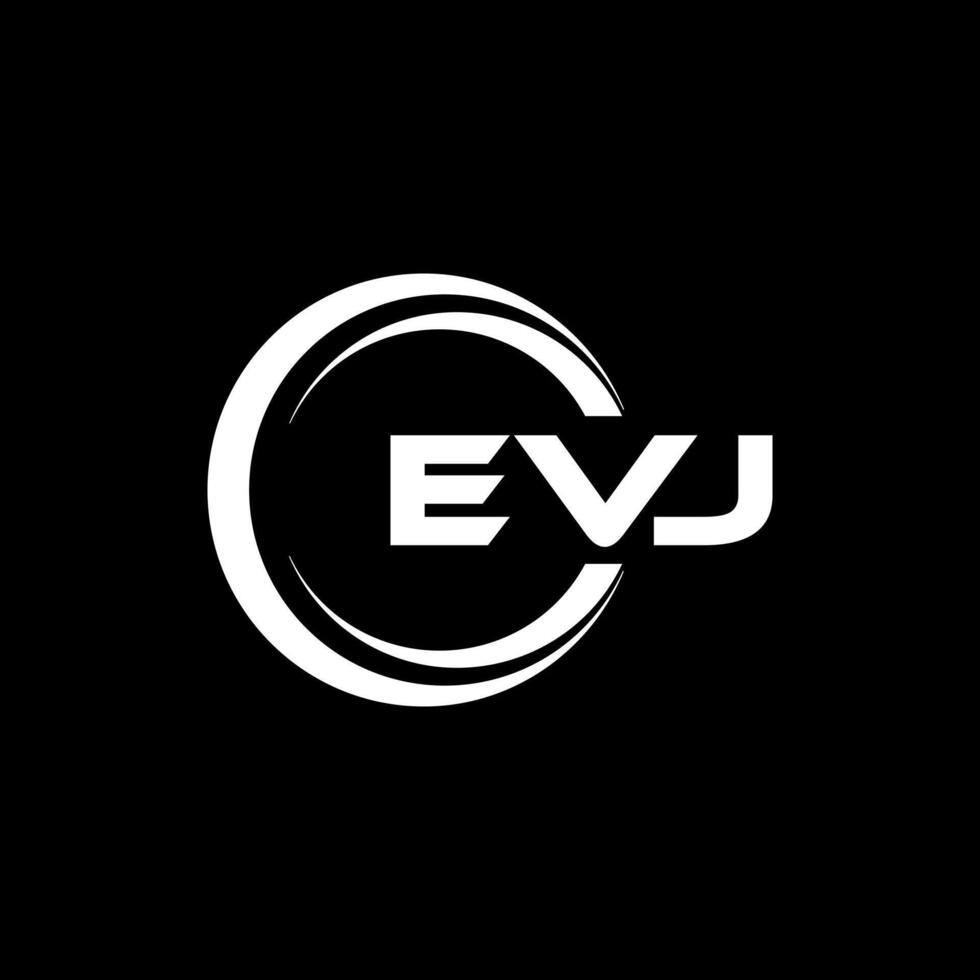 evj brief logo ontwerp, inspiratie voor een uniek identiteit. modern elegantie en creatief ontwerp. watermerk uw succes met de opvallend deze logo. vector