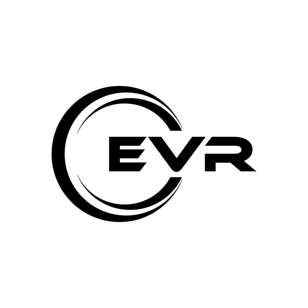 evr brief logo ontwerp, inspiratie voor een uniek identiteit. modern elegantie en creatief ontwerp. watermerk uw succes met de opvallend deze logo. vector