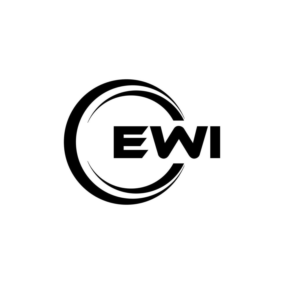 ewi brief logo ontwerp, inspiratie voor een uniek identiteit. modern elegantie en creatief ontwerp. watermerk uw succes met de opvallend deze logo. vector