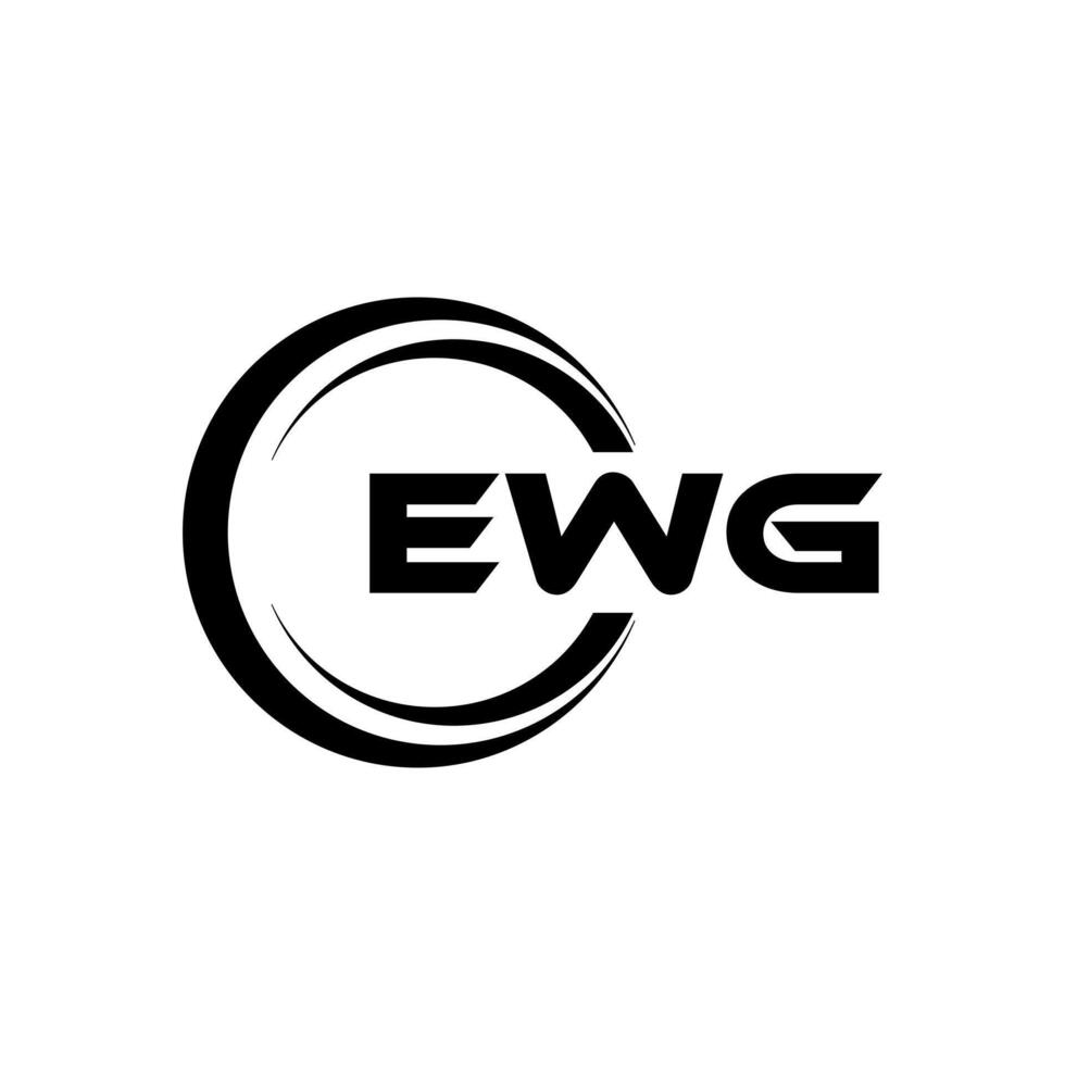 ewg brief logo ontwerp, inspiratie voor een uniek identiteit. modern elegantie en creatief ontwerp. watermerk uw succes met de opvallend deze logo. vector