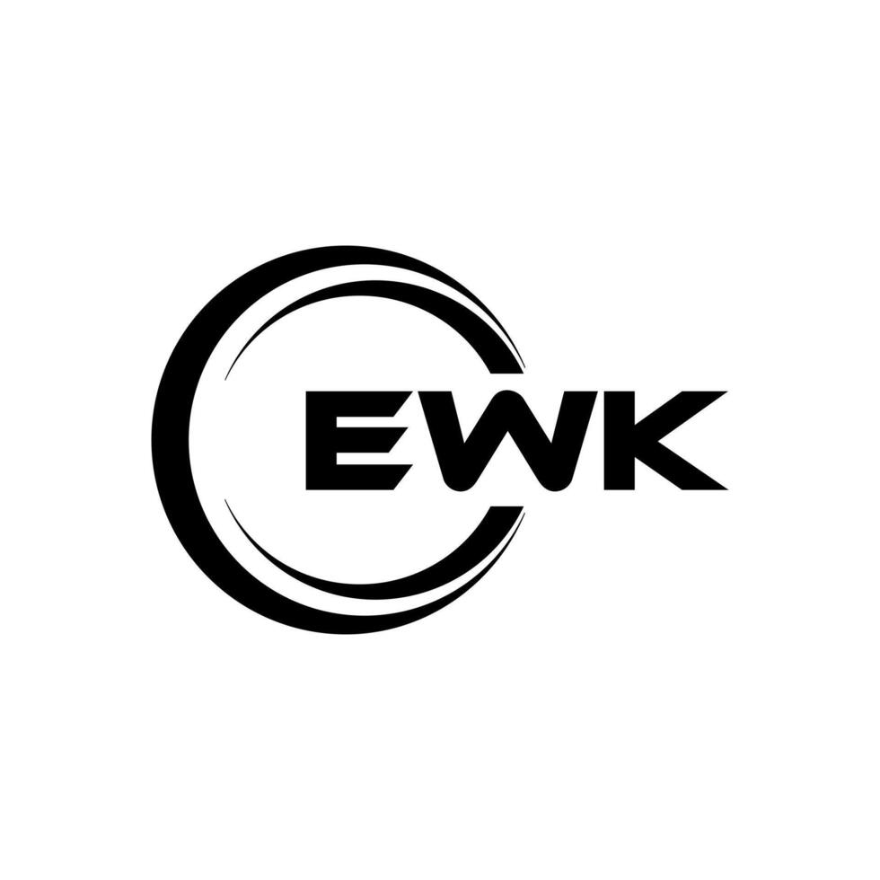 ewk brief logo ontwerp, inspiratie voor een uniek identiteit. modern elegantie en creatief ontwerp. watermerk uw succes met de opvallend deze logo. vector