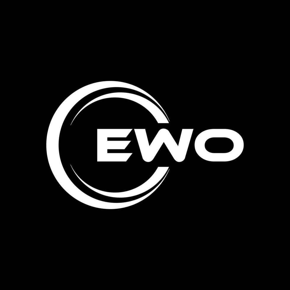 ewo brief logo ontwerp, inspiratie voor een uniek identiteit. modern elegantie en creatief ontwerp. watermerk uw succes met de opvallend deze logo. vector