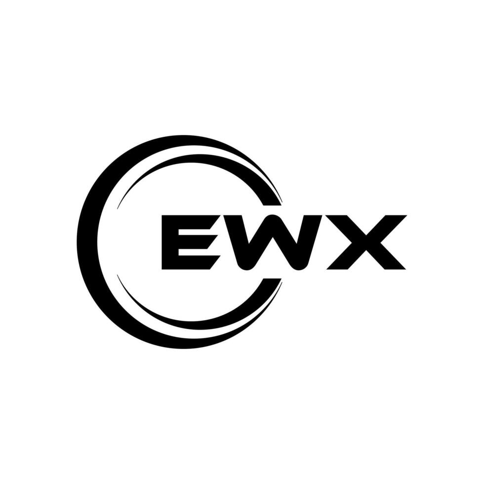 ewx brief logo ontwerp, inspiratie voor een uniek identiteit. modern elegantie en creatief ontwerp. watermerk uw succes met de opvallend deze logo. vector