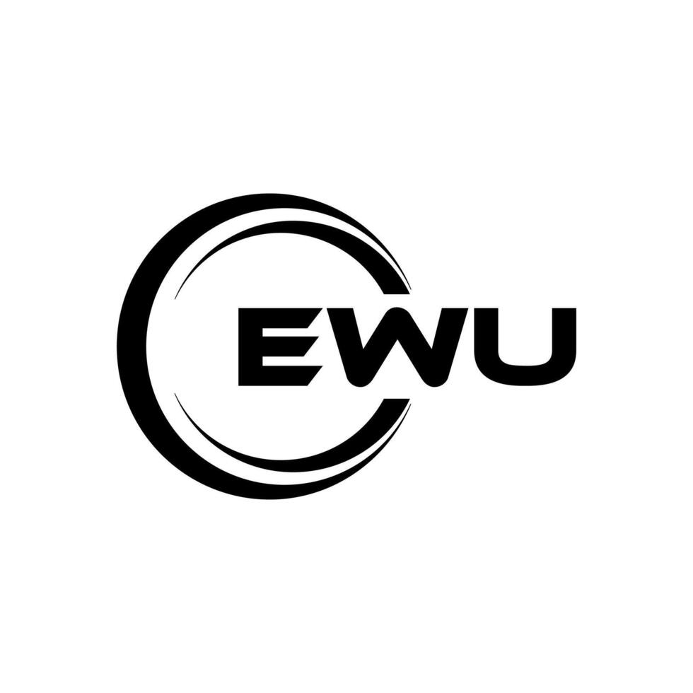 ewu brief logo ontwerp, inspiratie voor een uniek identiteit. modern elegantie en creatief ontwerp. watermerk uw succes met de opvallend deze logo. vector