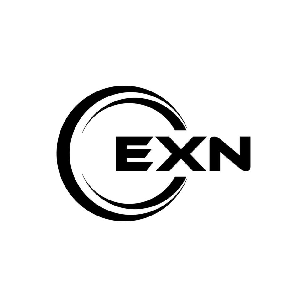 exn brief logo ontwerp, inspiratie voor een uniek identiteit. modern elegantie en creatief ontwerp. watermerk uw succes met de opvallend deze logo. vector