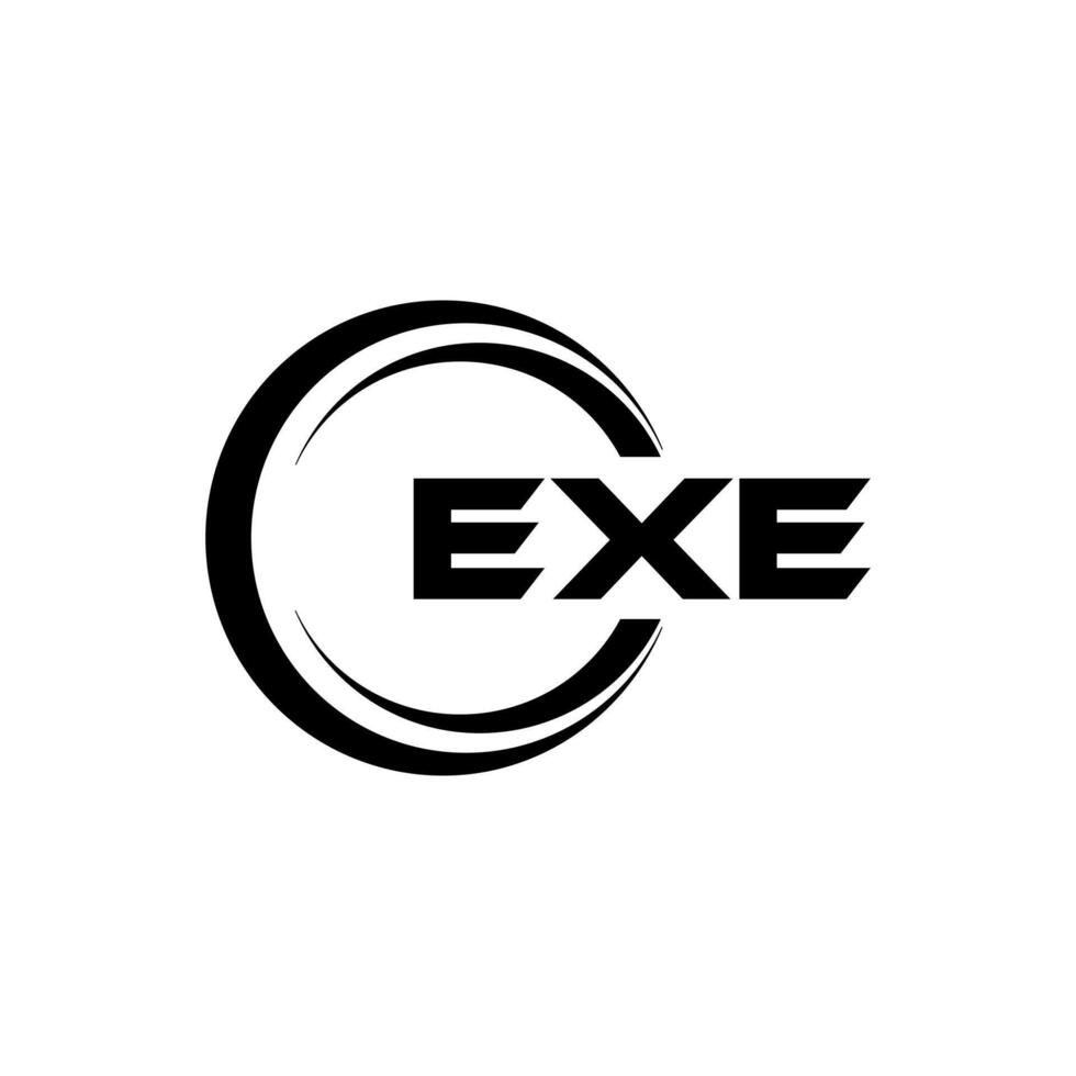 exe brief logo ontwerp, inspiratie voor een uniek identiteit. modern elegantie en creatief ontwerp. watermerk uw succes met de opvallend deze logo. vector