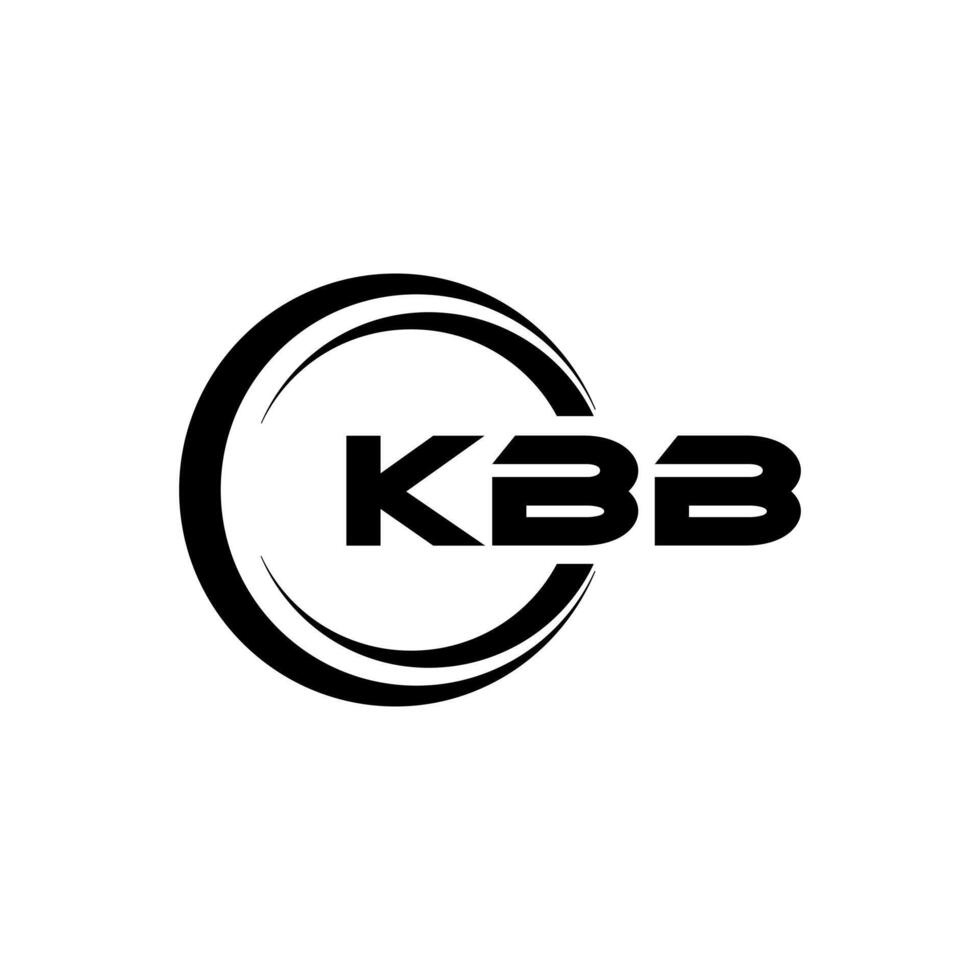 kbb brief logo ontwerp, inspiratie voor een uniek identiteit. modern elegantie en creatief ontwerp. watermerk uw succes met de opvallend deze logo. vector