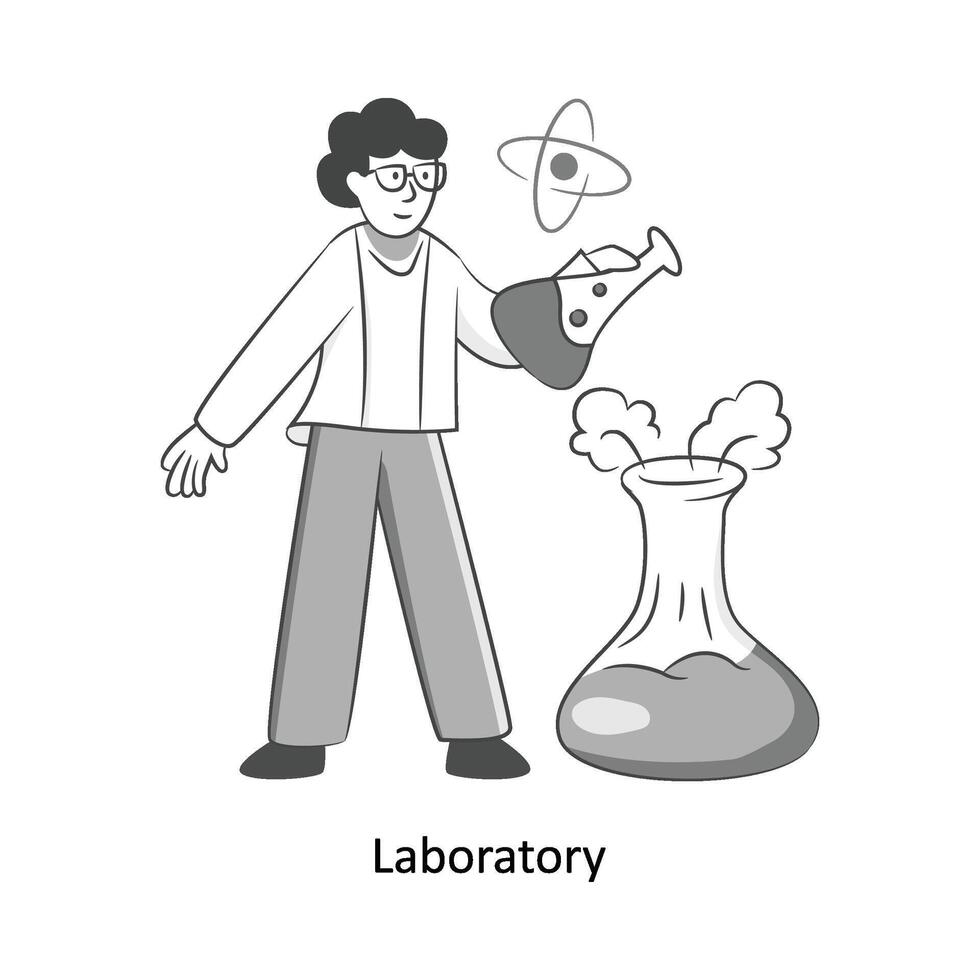 laboratorium vlak stijl ontwerp vector illustratie. voorraad illustratie