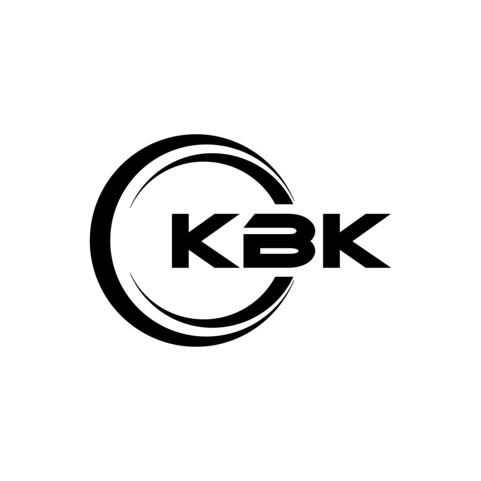 kbk brief logo ontwerp, inspiratie voor een uniek identiteit. modern elegantie en creatief ontwerp. watermerk uw succes met de opvallend deze logo. vector