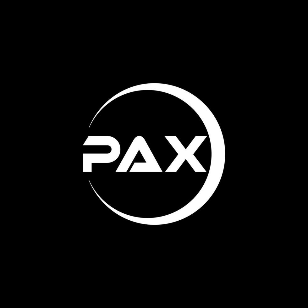 pax brief logo ontwerp, inspiratie voor een uniek identiteit. modern elegantie en creatief ontwerp. watermerk uw succes met de opvallend deze logo. vector