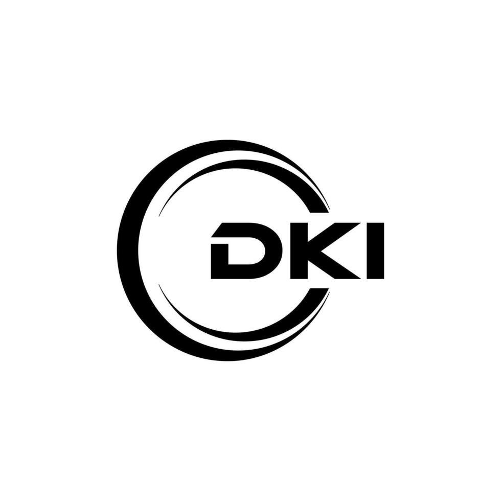 dki brief logo ontwerp, inspiratie voor een uniek identiteit. modern elegantie en creatief ontwerp. watermerk uw succes met de opvallend deze logo. vector