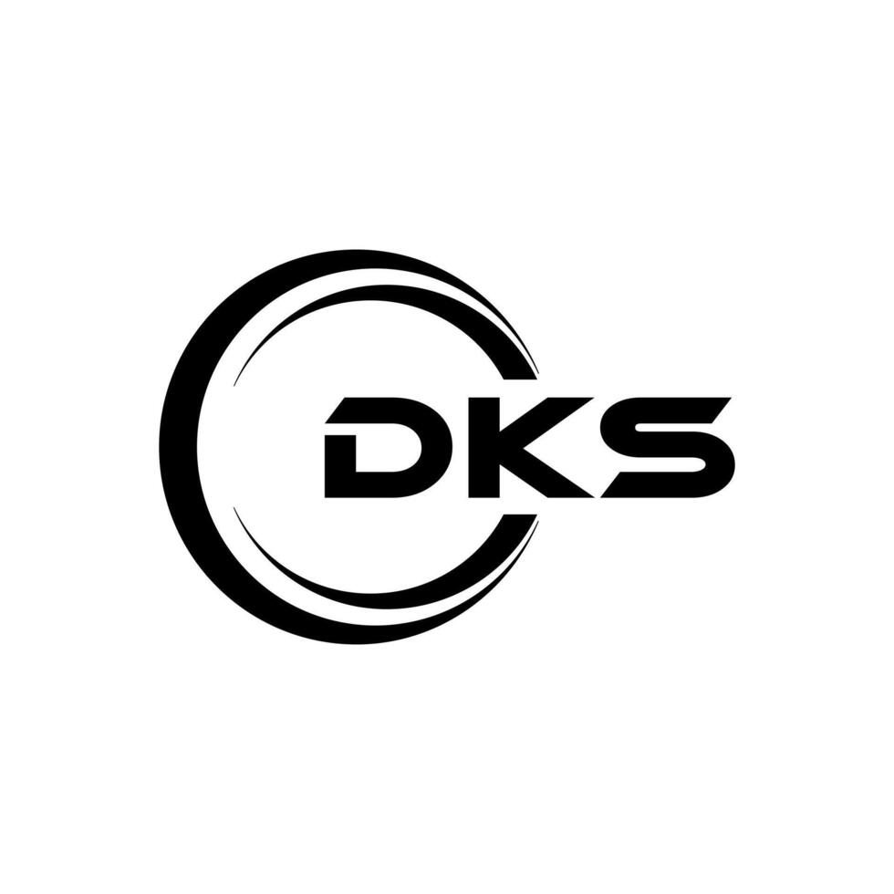 dks brief logo ontwerp, inspiratie voor een uniek identiteit. modern elegantie en creatief ontwerp. watermerk uw succes met de opvallend deze logo. vector