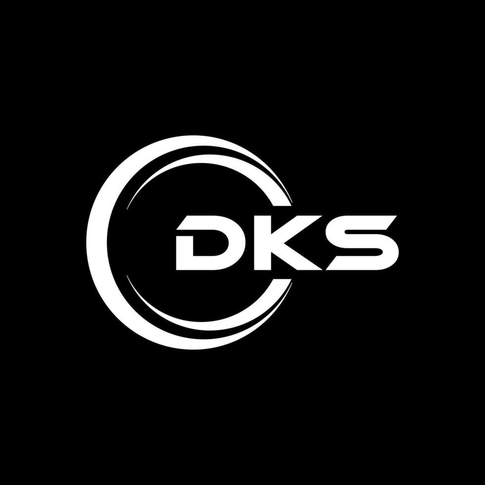 dks brief logo ontwerp, inspiratie voor een uniek identiteit. modern elegantie en creatief ontwerp. watermerk uw succes met de opvallend deze logo. vector