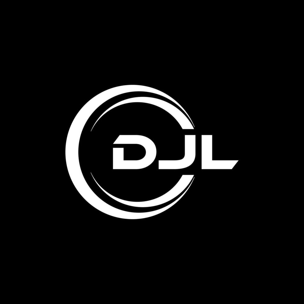 djl brief logo ontwerp, inspiratie voor een uniek identiteit. modern elegantie en creatief ontwerp. watermerk uw succes met de opvallend deze logo. vector