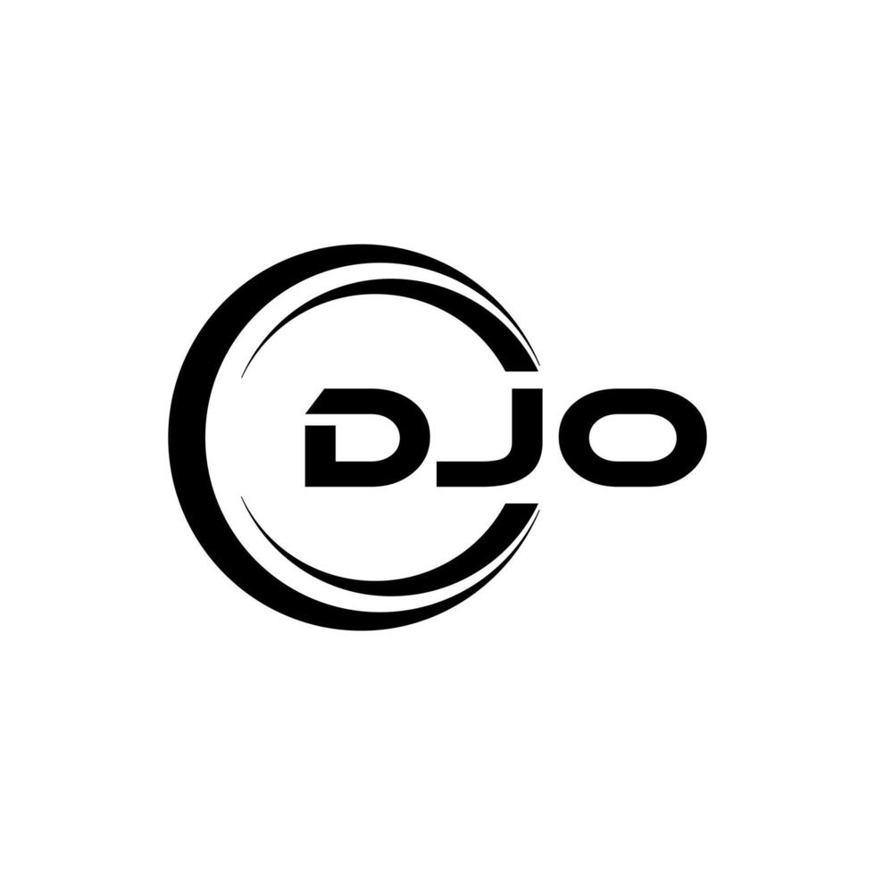 djo brief logo ontwerp, inspiratie voor een uniek identiteit. modern elegantie en creatief ontwerp. watermerk uw succes met de opvallend deze logo. vector