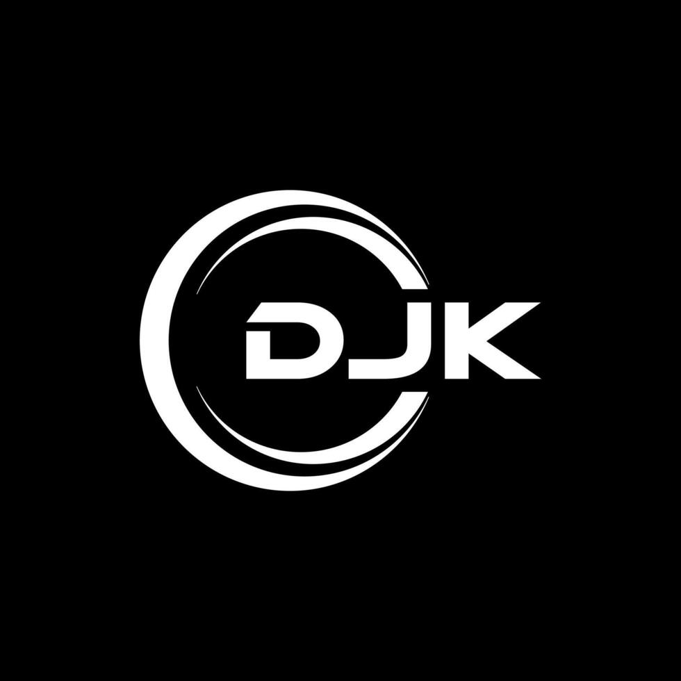 djk brief logo ontwerp, inspiratie voor een uniek identiteit. modern elegantie en creatief ontwerp. watermerk uw succes met de opvallend deze logo. vector