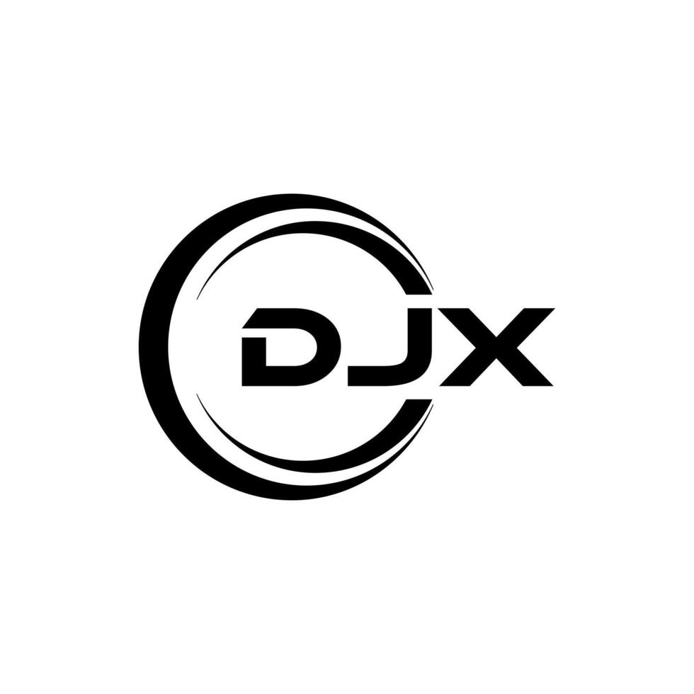 djx brief logo ontwerp, inspiratie voor een uniek identiteit. modern elegantie en creatief ontwerp. watermerk uw succes met de opvallend deze logo. vector