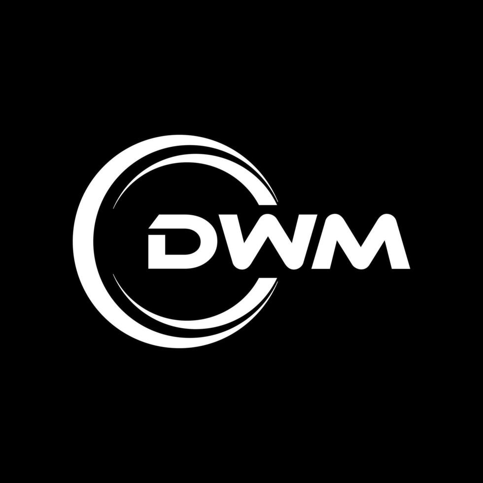 dwm brief logo ontwerp, inspiratie voor een uniek identiteit. modern elegantie en creatief ontwerp. watermerk uw succes met de opvallend deze logo. vector