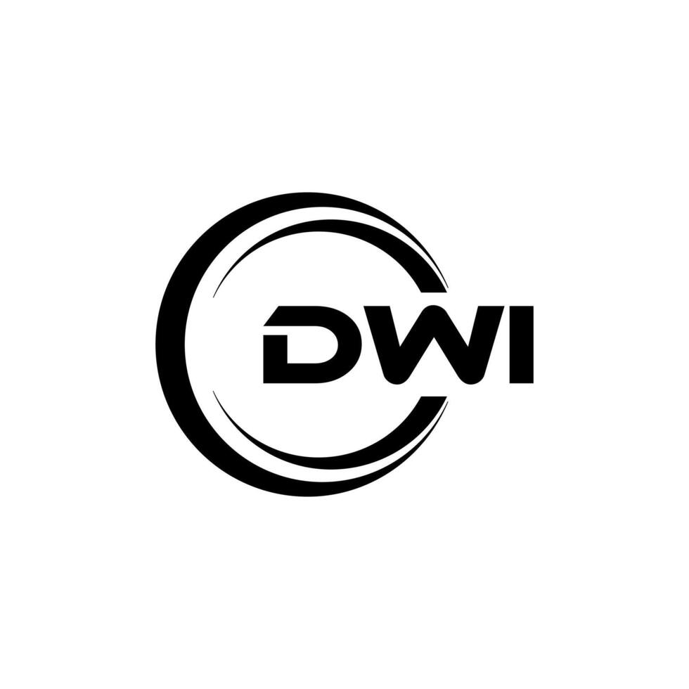 dwi brief logo ontwerp, inspiratie voor een uniek identiteit. modern elegantie en creatief ontwerp. watermerk uw succes met de opvallend deze logo. vector