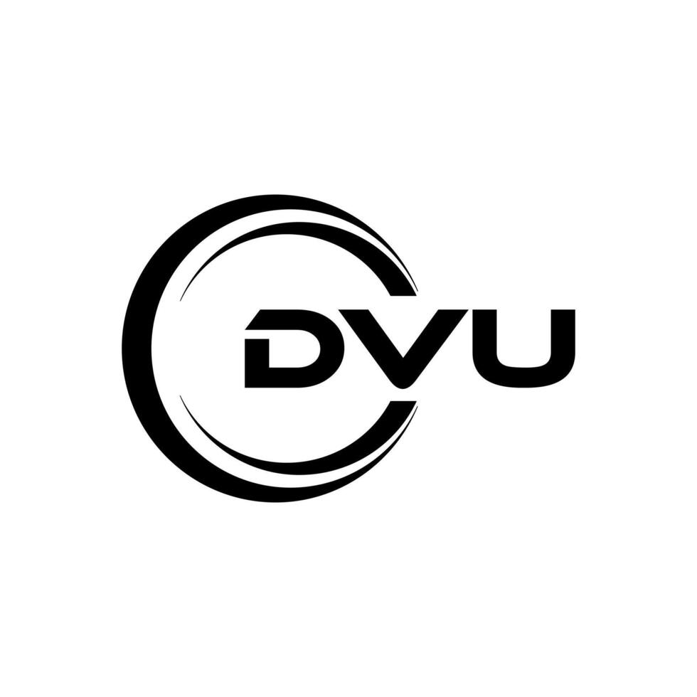 dvu brief logo ontwerp, inspiratie voor een uniek identiteit. modern elegantie en creatief ontwerp. watermerk uw succes met de opvallend deze logo. vector