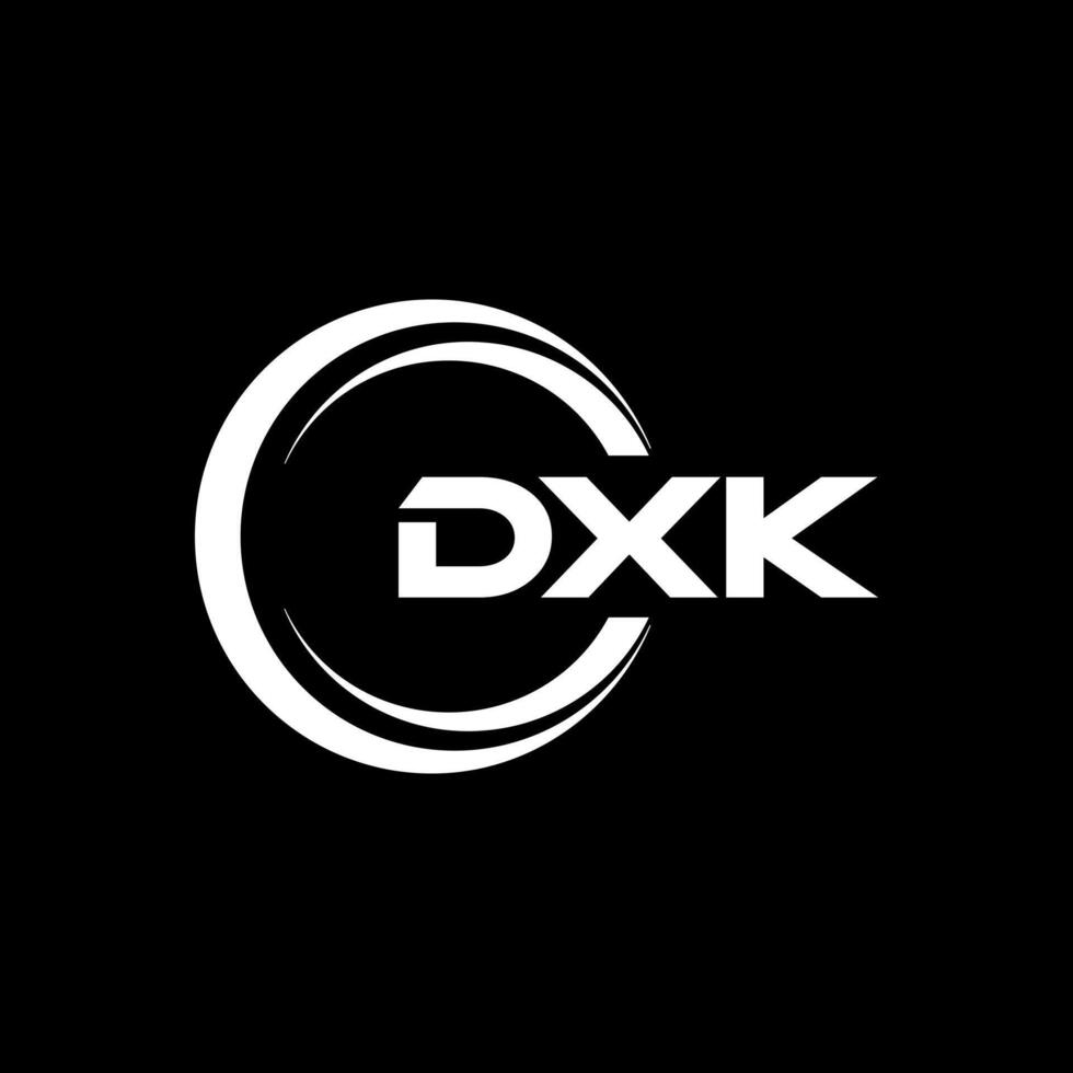 dxk brief logo ontwerp, inspiratie voor een uniek identiteit. modern elegantie en creatief ontwerp. watermerk uw succes met de opvallend deze logo. vector