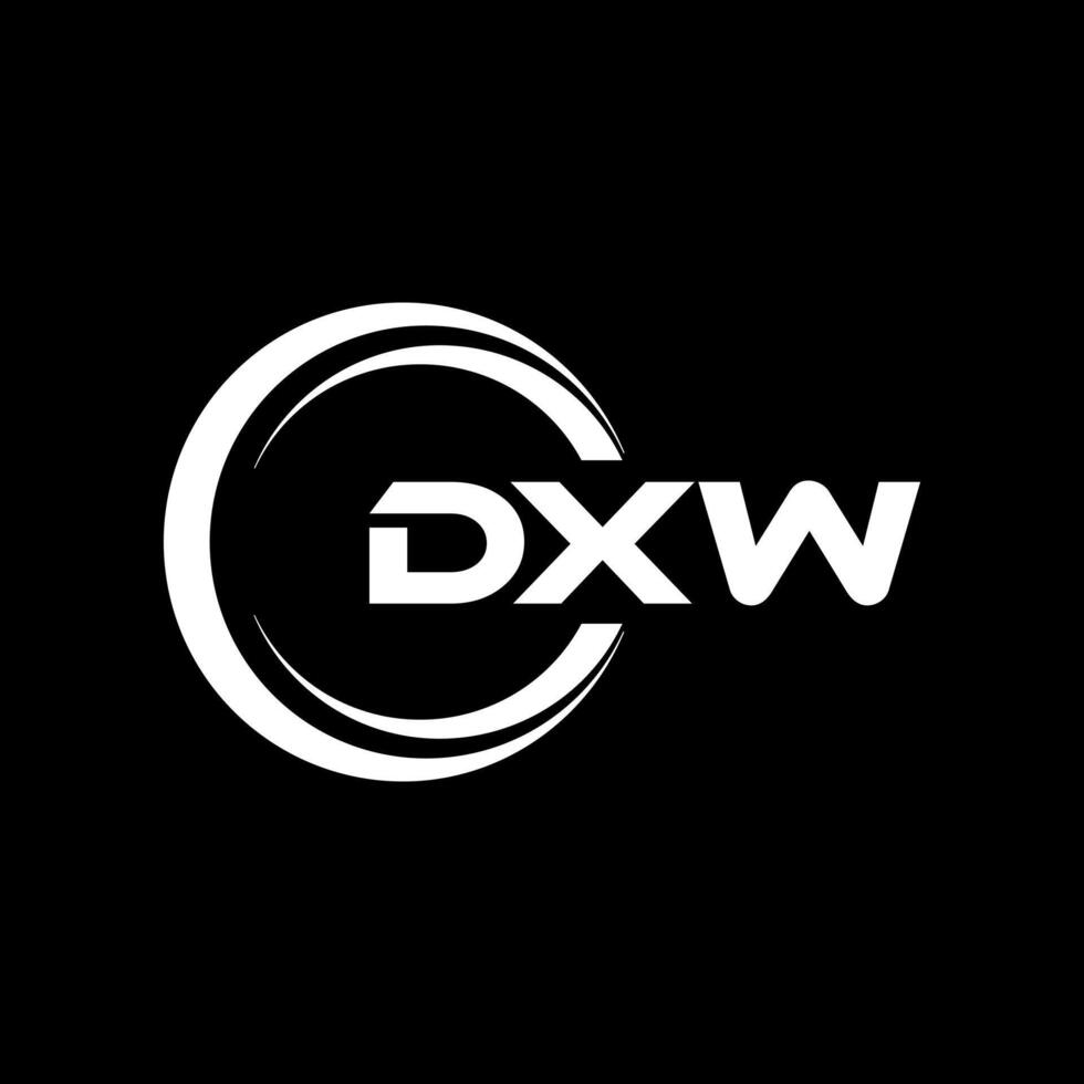 dxw brief logo ontwerp, inspiratie voor een uniek identiteit. modern elegantie en creatief ontwerp. watermerk uw succes met de opvallend deze logo. vector