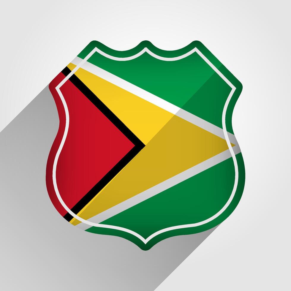 Guyana vlag weg teken illustratie vector