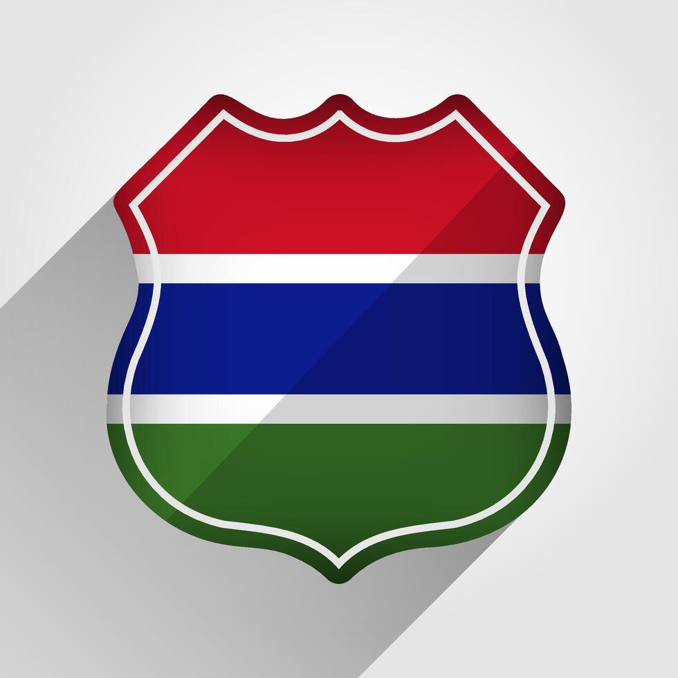 Gambia vlag weg teken illustratie vector