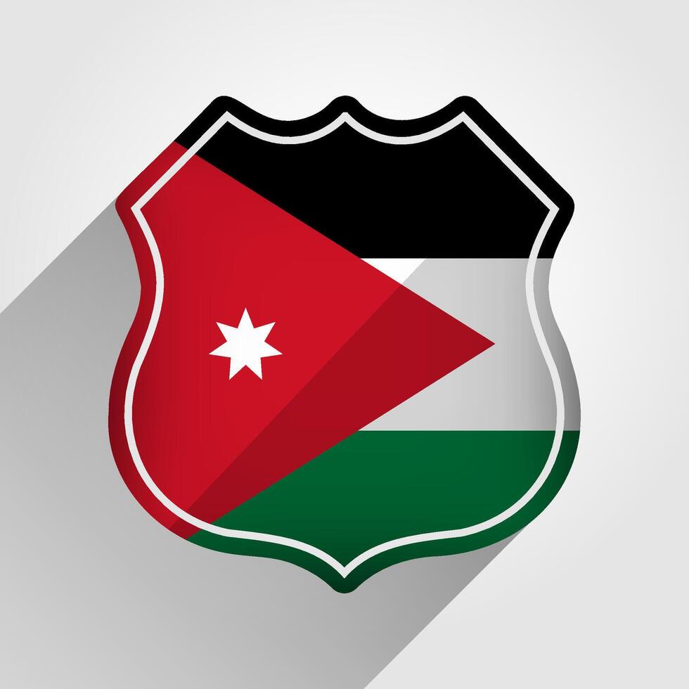 Jordanië vlag weg teken illustratie vector