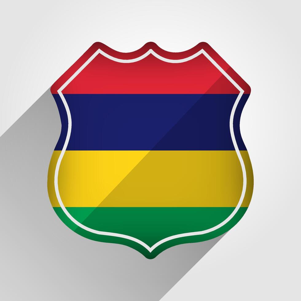 Mauritius vlag weg teken illustratie vector