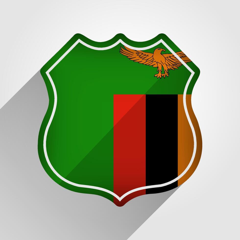 Zambia vlag weg teken illustratie vector