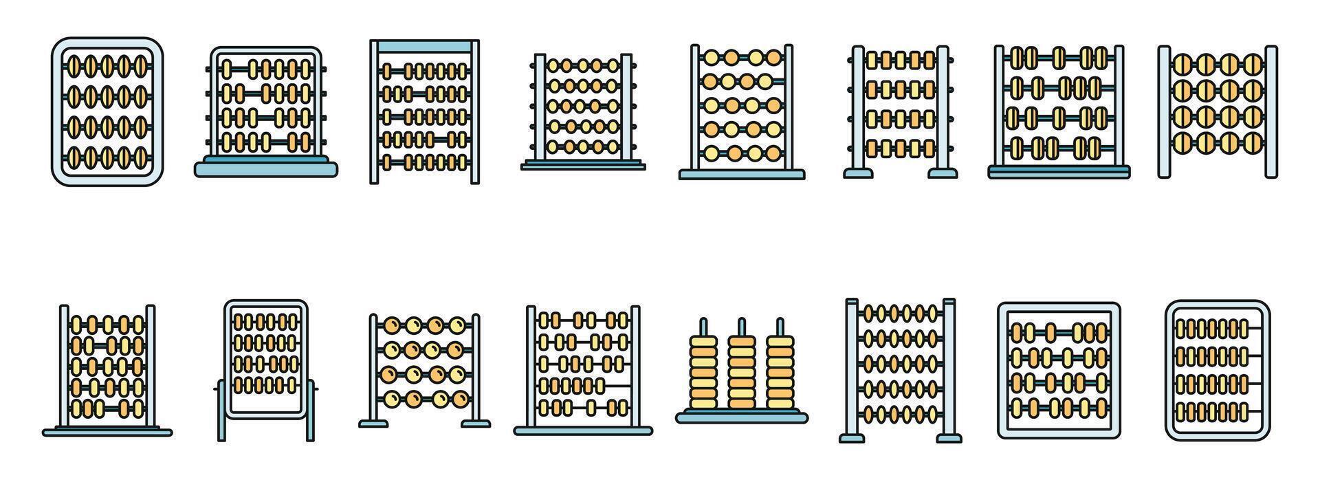 berekenen telraam pictogrammen reeks vector kleur