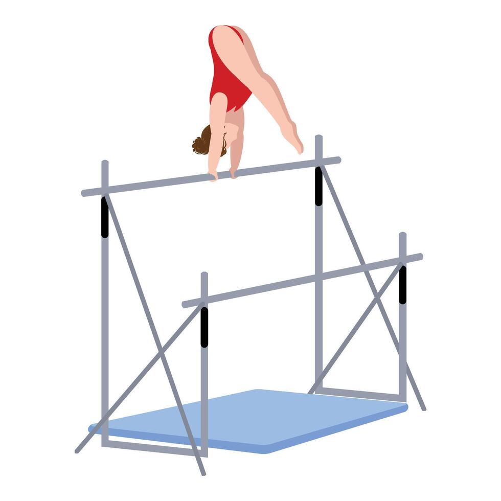 bars gymnastiek- uitrusting icoon tekenfilm vector. training opleiding vector