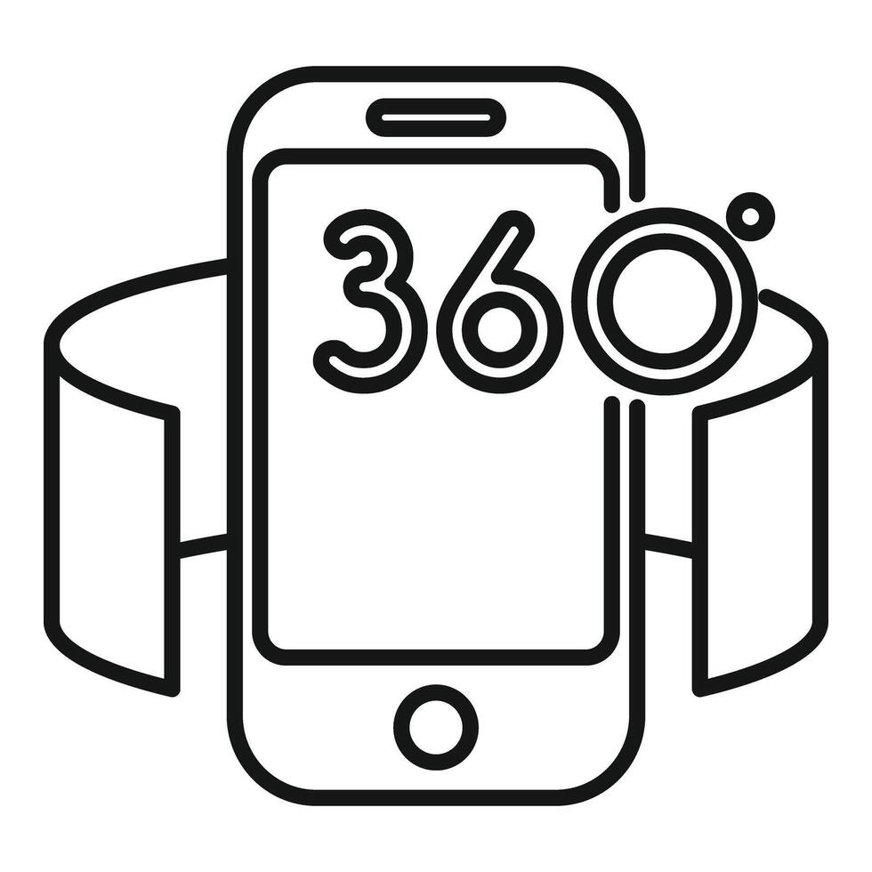 telefoon app wijzer icoon schets vector. eenzaam panoramisch vector