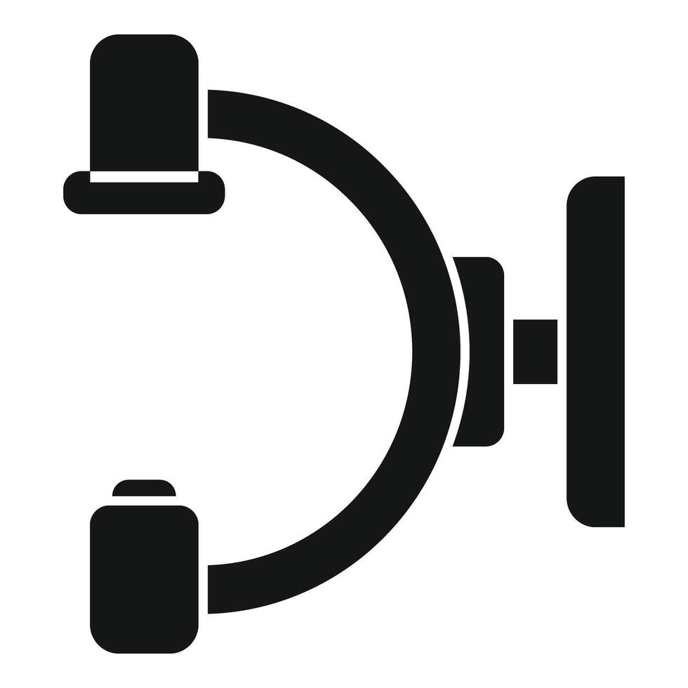 menselijk machine x-ray icoon gemakkelijk vector. ziekenhuis examen vector