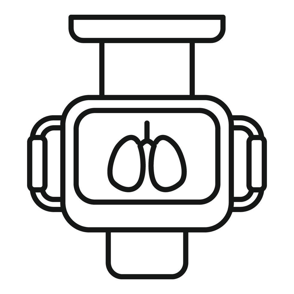 x-ray beeld anatomie icoon schets vector. theater kliniek vector