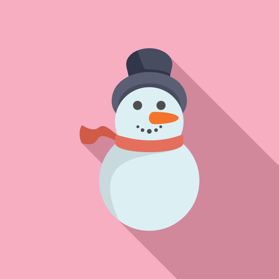 emotie sneeuwman icoon vlak vector. vakantie feestelijk partij vector