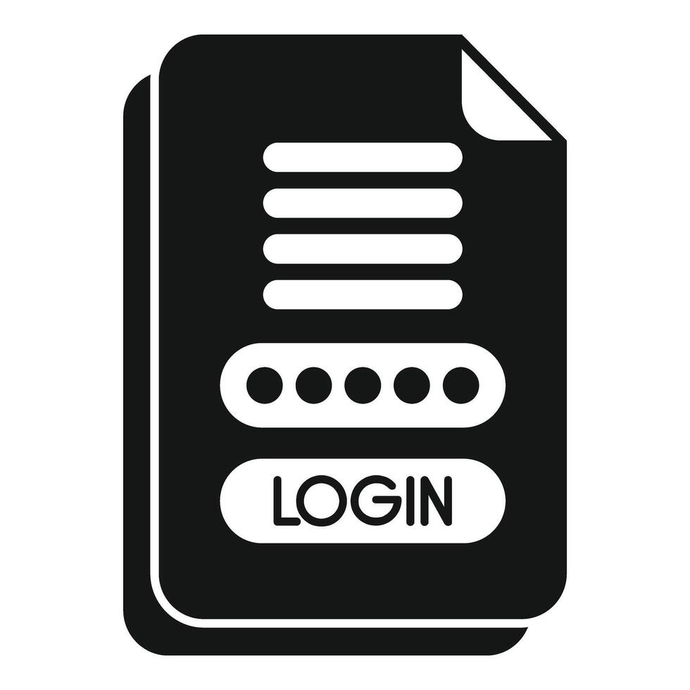 Log in wachtwoord registratie icoon gemakkelijk vector. internet aantal het formulier vector