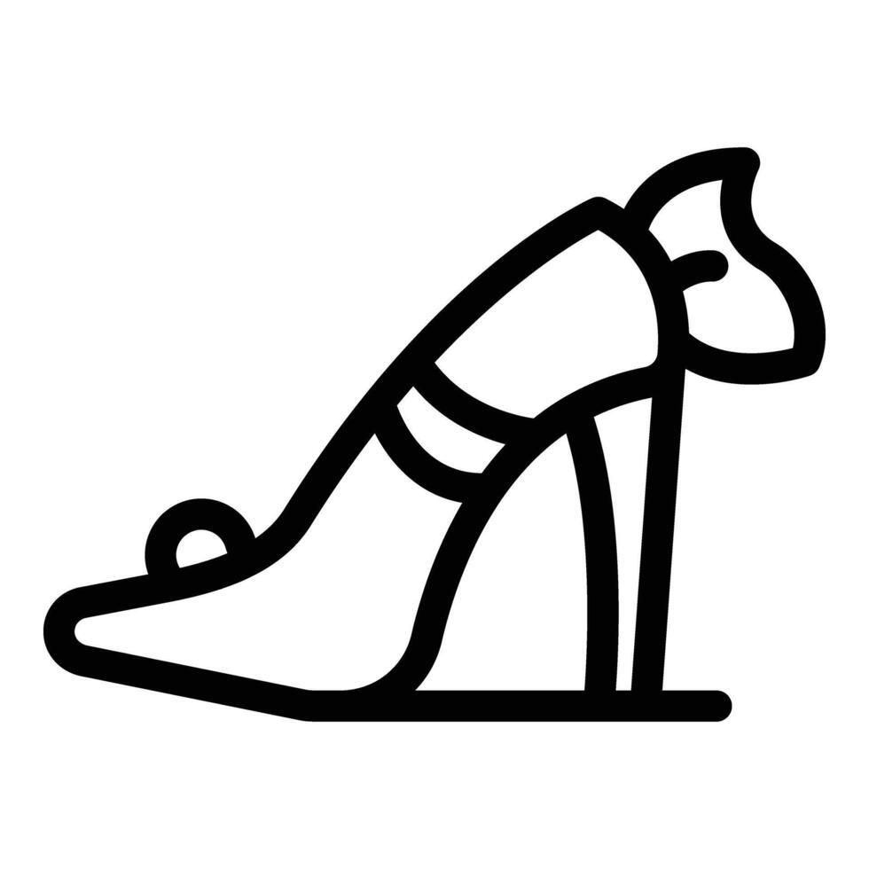 hoog schoenen icoon schets vector. classy stiletto schoenen vector