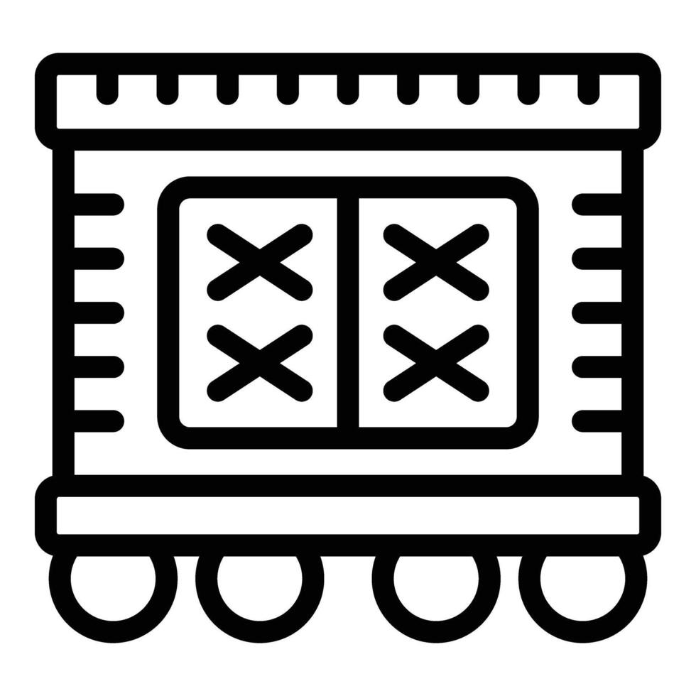 vracht verkeer houder icoon schets vector. vervoer locomotief distributie vector
