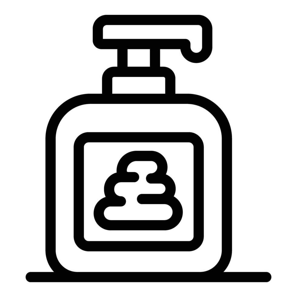 zeep dispenser icoon schets vector. natuurlijk schoonheid kunstmatig Product vector